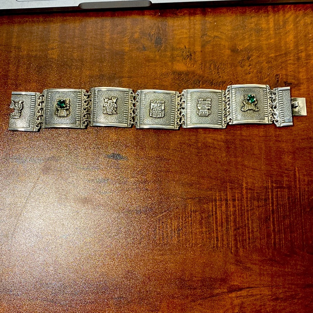 Mens Mayan tile bracelet
